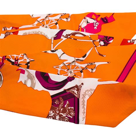 hermes scarf orange horses|orange and teal scarf women.